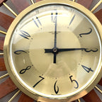 Anstey & Wilson Large Starburst Clock — Teak & Brass, 62cm, 1960s