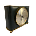 Junghans Meister Ato-Mat Mantel Clock Brass Quartz W738 Germany 1960s