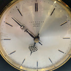 Junghans Meister Ato-Mat Mantel Clock Brass Quartz W738 Germany 1960s