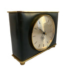 Junghans Meister Ato-Mat Mantel Clock Brass Quartz W738 Germany 1960s