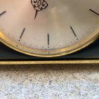 Junghans Meister Ato-Mat Mantel Clock Brass Quartz W738 Germany 1960s