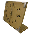 Kienzle International Chronoquartz Mantel Clock, 1970s Brushed Gold Aluminium, Chrome Corners