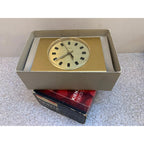 Kienzle Electronic Mantel Clock, NOS, Original Box, 1970s Brushed Gold