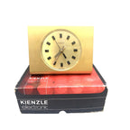 Kienzle Electronic Mantel Clock, NOS, Original Box, 1970s Brushed Gold