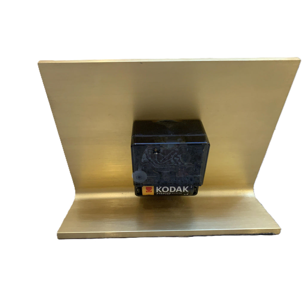 Kienzle Electronic Mantel Clock, NOS, Original Box, 1970s Brushed Gold