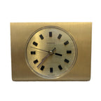 Kienzle Electronic Mantel Clock, NOS, Original Box, 1970s Brushed Gold