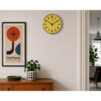 Metamec Model 5868 Wall Clock, Rare Yellow Dial, 1960s Kienzle Quartz
