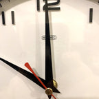 Metamec 5601 Wall Clock — White Bakelite, Solid Brass Bezel, 1960s