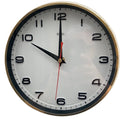 Metamec 5601 Wall Clock — White Bakelite, Solid Brass Bezel, 1960s