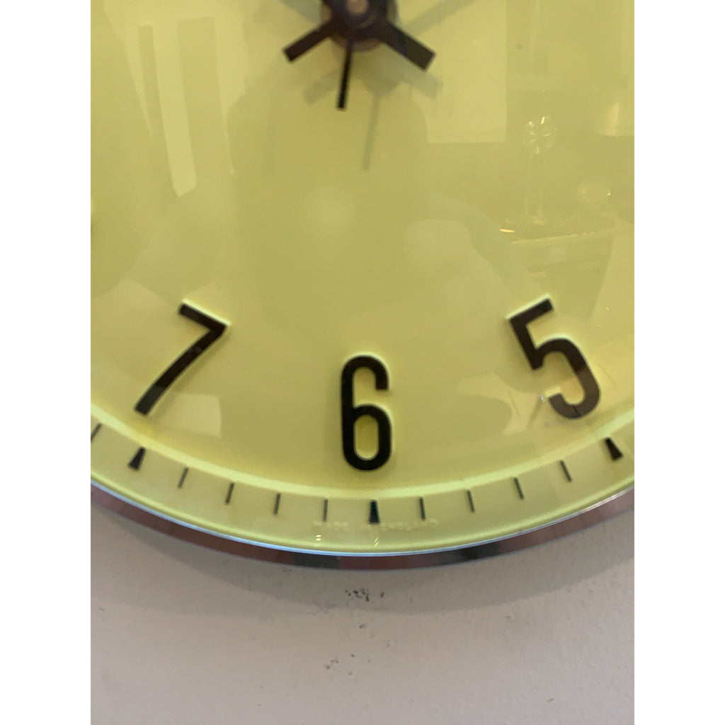 Metamec Model 5868 Wall Clock, Rare Yellow Dial, 1960s Kienzle Quartz
