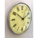 Metamec Model 5868 Wall Clock, Rare Yellow Dial, 1960s Kienzle Quartz
