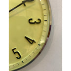 Metamec Model 5868 Wall Clock, Rare Yellow Dial, 1960s Kienzle Quartz