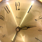Paico 1960s Starburst Wall Clock — Brass & Teak Sunburst, 38cm