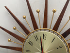 Seth Thomas 1960s Starburst Wall Clock, Made in Scotland, Silent Quartz