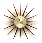 Seth Thomas 1960s Starburst Wall Clock, Made in Scotland, Silent Quartz