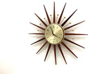 Seth Thomas 1960s Starburst Wall Clock, Made in Scotland, Silent Quartz