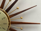 Seth Thomas 1960s Starburst Wall Clock, Made in Scotland, Silent Quartz