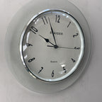 Staiger Wall Clock, Vintage German Quartz Clock, Chrome Bezel