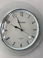 Staiger Wall Clock, Vintage German Quartz Clock, Chrome Bezel