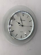 Staiger Wall Clock, Vintage German Quartz Clock, Chrome Bezel