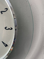 Staiger Wall Clock, Vintage German Quartz Clock, Chrome Bezel
