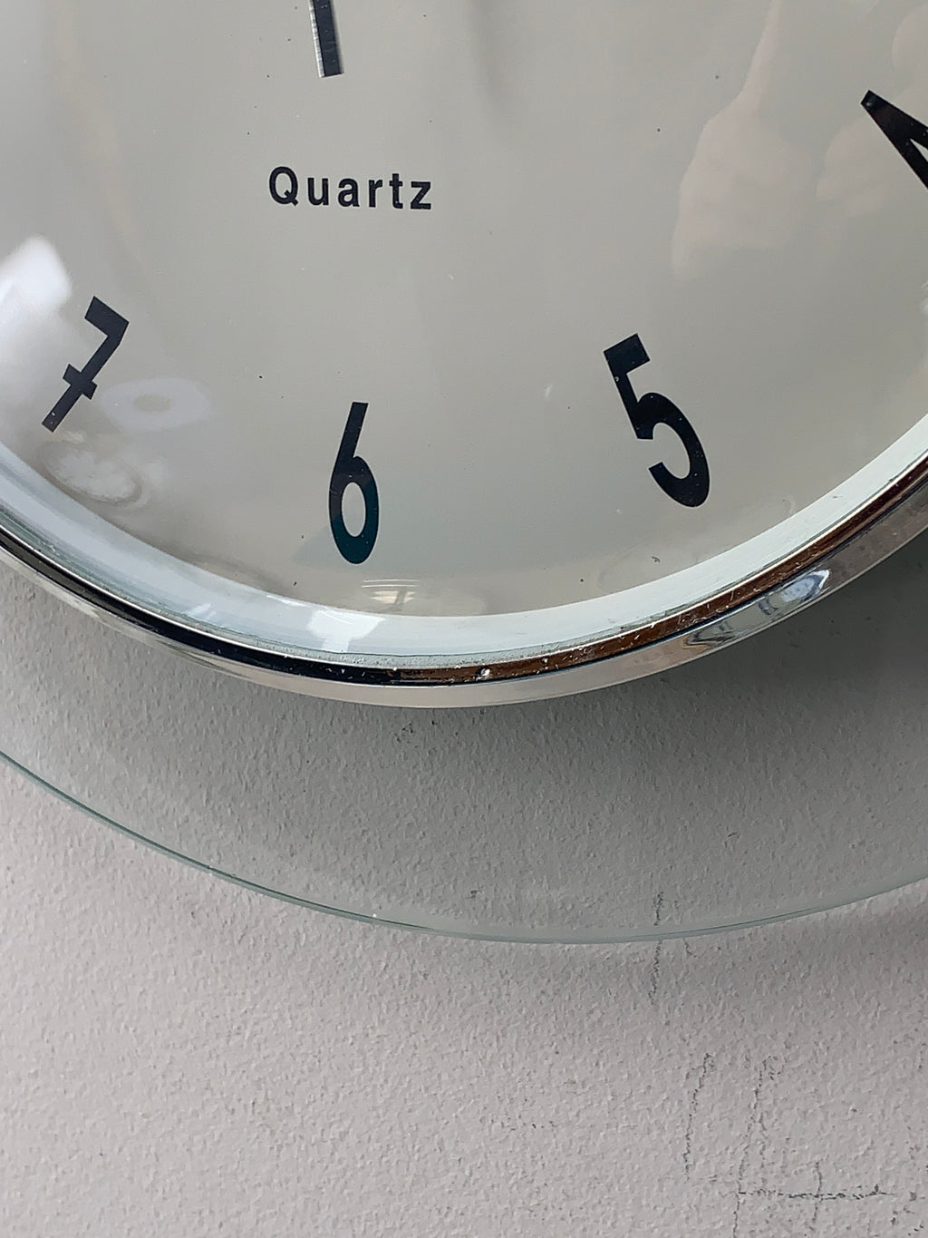 Staiger Wall Clock, Vintage German Quartz Clock, Chrome Bezel